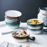 nordic simplicity ceramics gradient bowl 6 inches kitchen ramen tableware porcelain noodles dinnerware fruit sala bowl