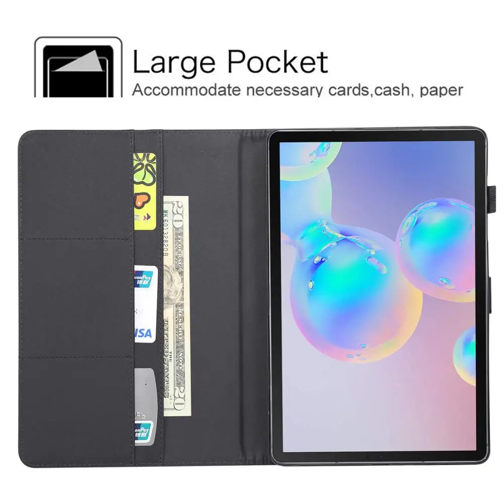 Кожаный чехол для Samsung Galaxy Tab S6 10 5 SM T860 T865 мягкий умный + пленка ручка|Чехлы
