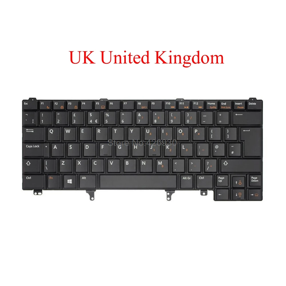 Ноутбук US UK FR Клавиатура для DELL Latitude E6440 E6430S E6430 E6420 E6330 E6320 E6230 E6220 E5430 E5420M E5420 5420