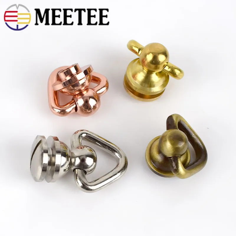 Meetee 5 шт. Латунное уплотнительное кольцо заклепки для гвоздей пряжки сосков