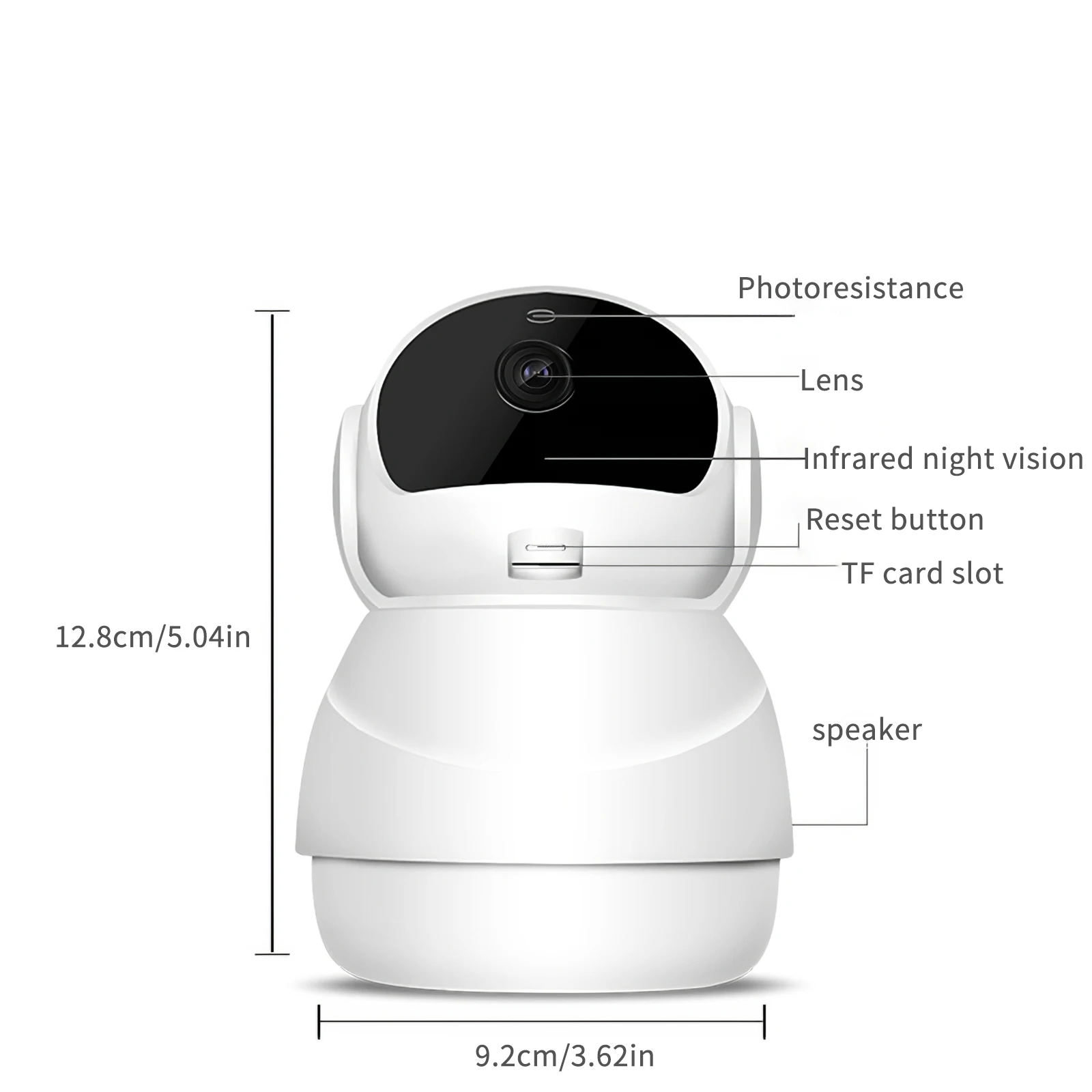 

Little Snowman 3D Panoramic Baby Monitor Wireless Camera High Definition Camera For Home Hotel Office Security Surveillance