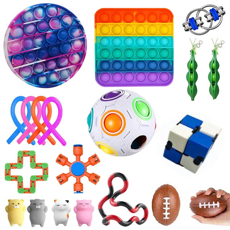 

Fidget Toys 23/24/25PCS Pack Sensory Toy Set Antistress Relief Autism Anxiety Anti Stress Bubble For Kids Adults
