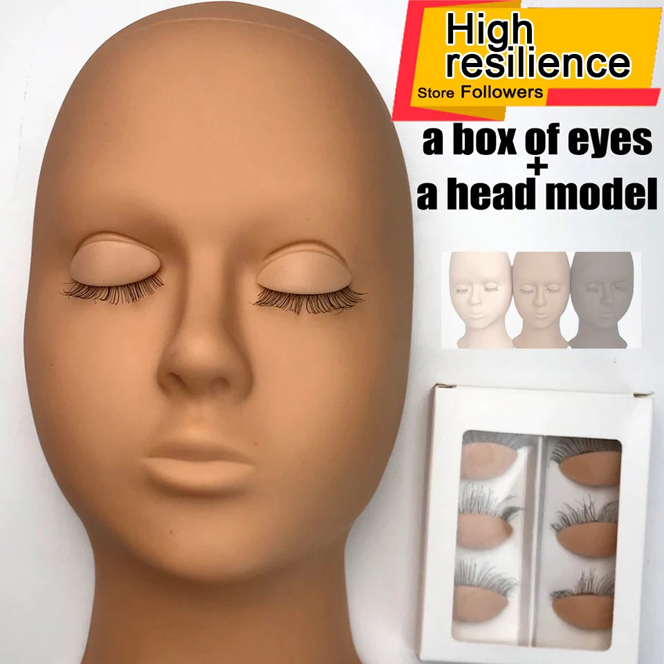 Training Lash Mannequin Head With Eyelid Kit Supplies Professional Practice Eyelash Mannequin Head For Lashes Extension