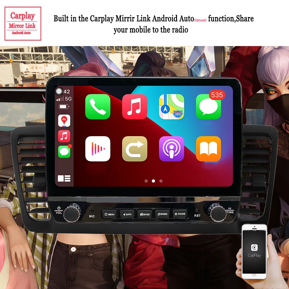 Автомобильный мультимедийный плеер Android 10 0 для Subaru Outback наследие 2004 ~ 2009