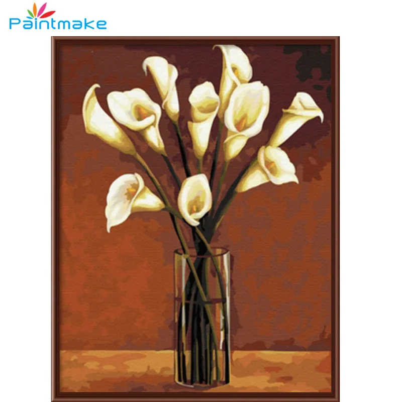 Paintmake Цветы DIY живопись по номерам наборы для рисования callas масло ручная роспись