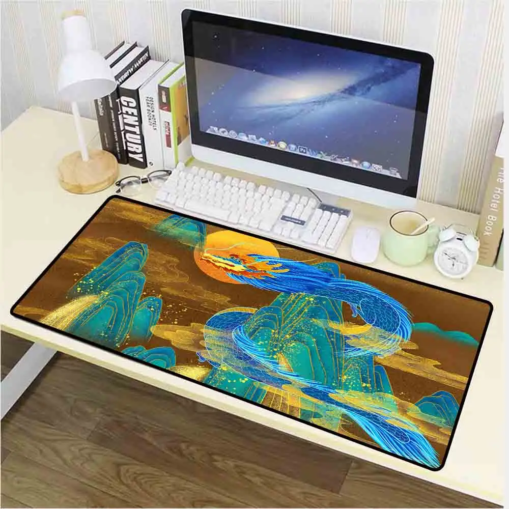 

XGZ Animation Mouse Pad Longteng Pattern Gaming Mousepad Laptop Keyboard Office Game Console Accessories Mouse Pad Desks