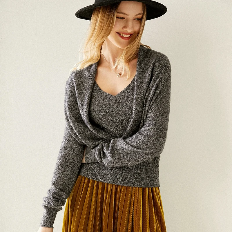 Новый модный кашемировый свитер для осени и зимы Женская куртка Joker 100% чистый