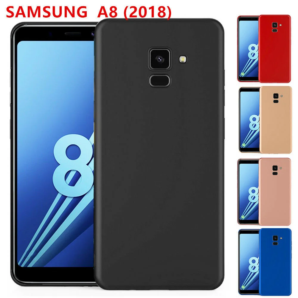 

Чехол Housse силиконовый Непрозрачный + стеклянный зажим для Samsung Galaxy A8