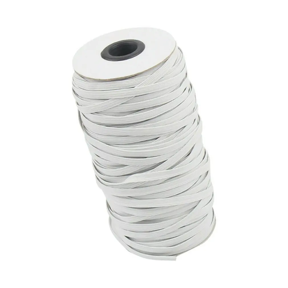 

Hot sell 182 m sewing elastic band white black high elastic fiat rubber band waist band Sewing Stretch Rope 5BB5629