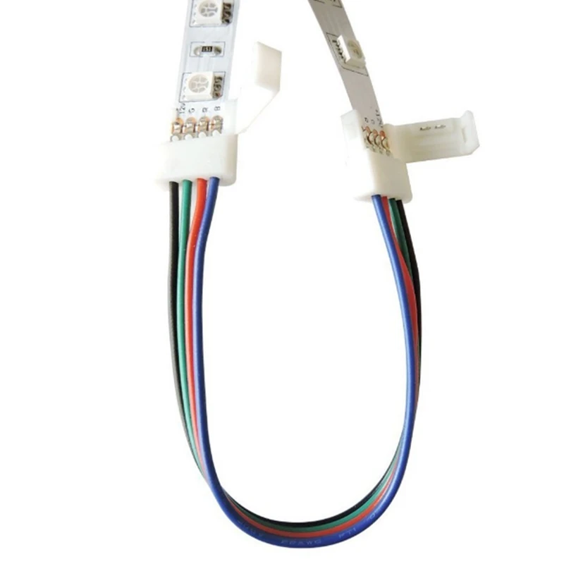 5/10 шт./лот PCB кабель 4 Pin10mm с двойной пряжкой Светодиодные Ленты Разъемы для 5050 2835 RGB