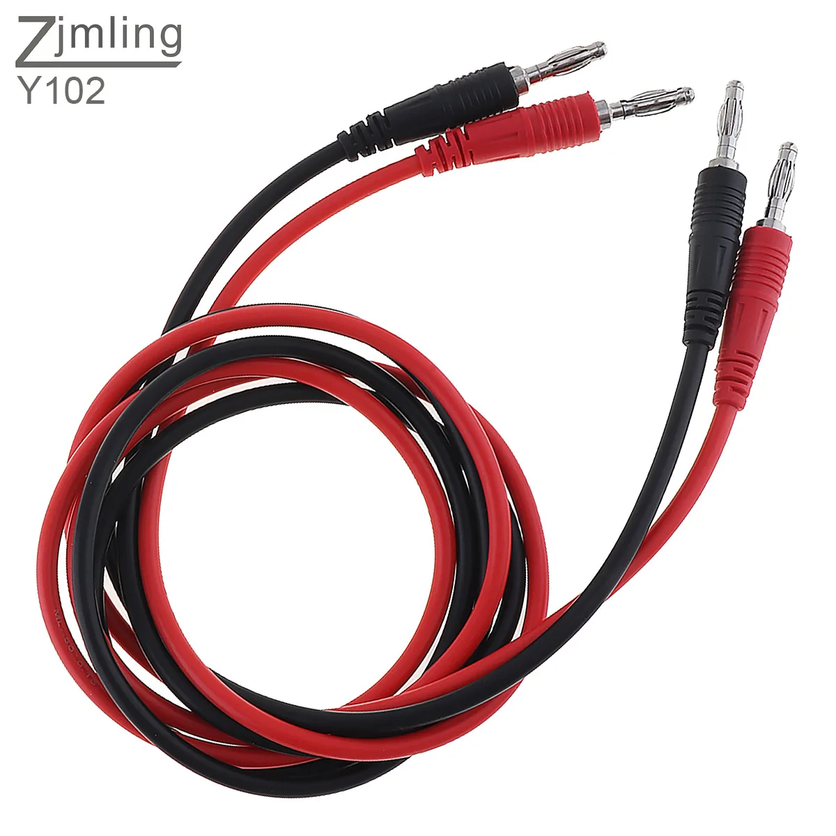 New 2pcs 4mm Banana Plug Cord to Test Hook Clip Probe Cable Lead Cable for Multimeter Test Equipment