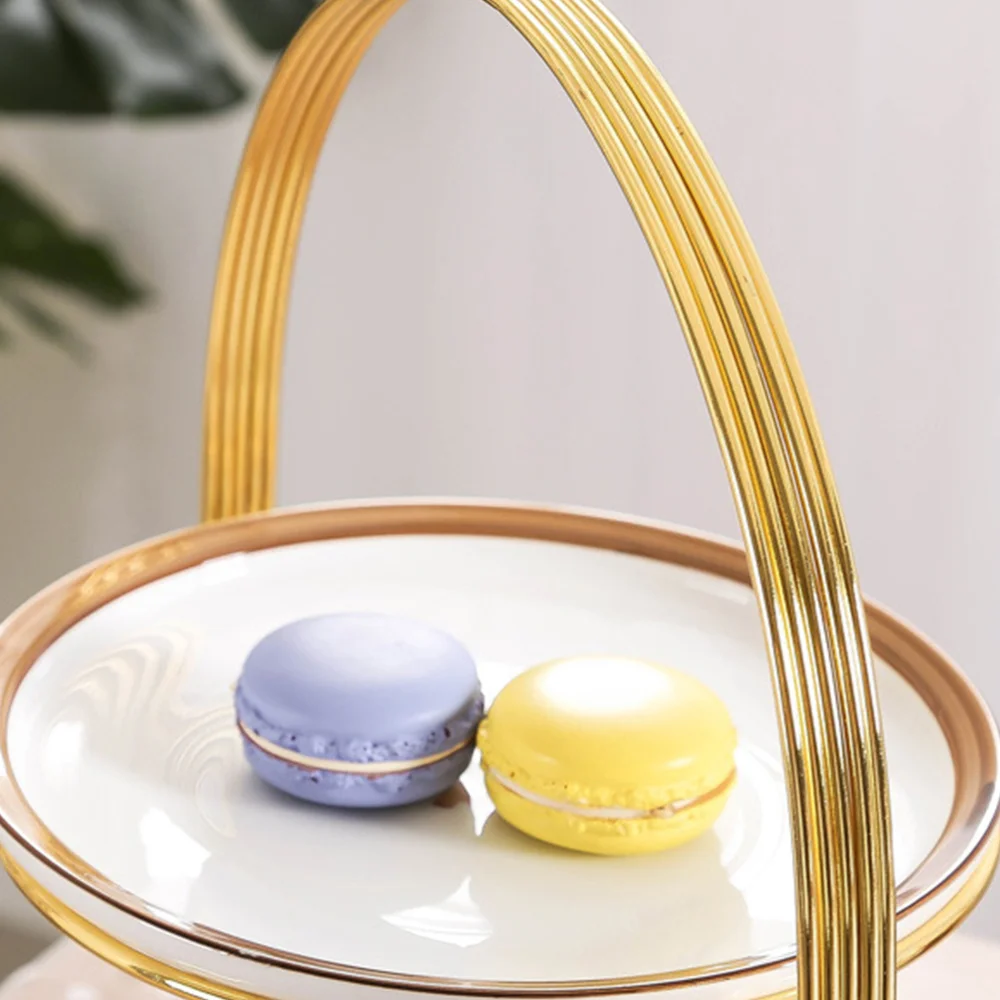 

European Style Fruit Plates Display Stand Two-layer Dessert Cake Rack Party Pastry Holder
