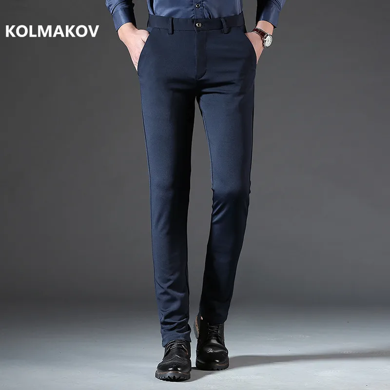 2019 новые стильные осенние и зимние мужские брюки деловые длинные
