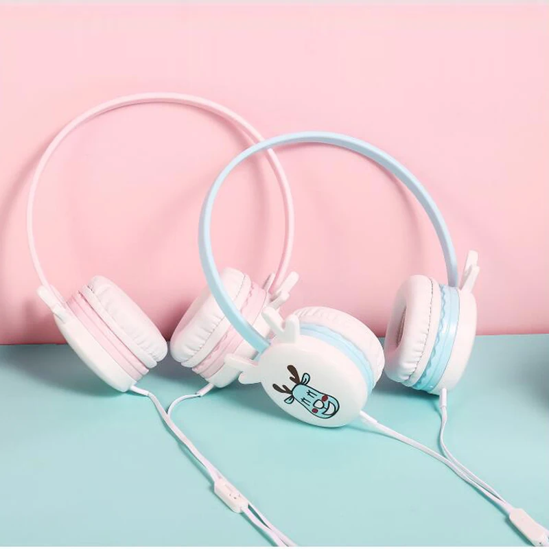 Симпатичные наушники Fawn Накладные для девушек аниме с ушным крючком