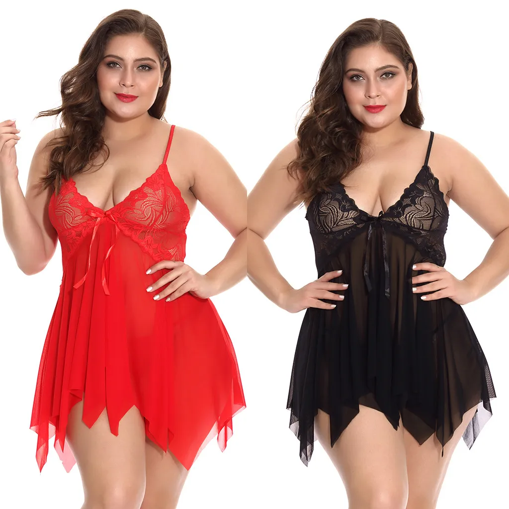 Lenceria Mujer плюс размер 4XL сексуальное нижнее белье женское кружевное соблазнительное сексуальное женское белье Porno пижамы платье Babydoll с секс стринги