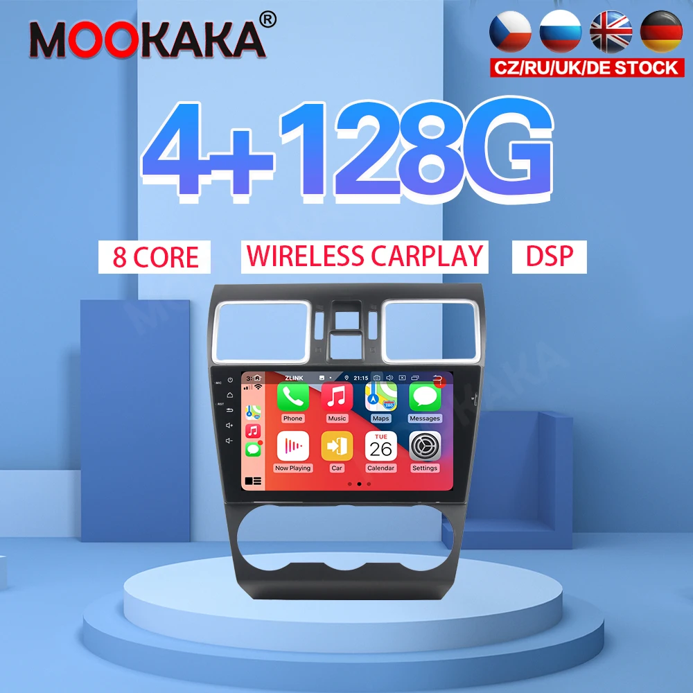 

Автомобильный плеер 9 "Android 10 4G 128 ГБ для subaru Forester Wrx 2014-2016 Автомобильный GPS навигатор CarPlay головное устройство DSP стерео