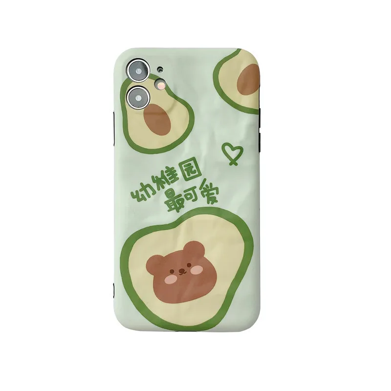 iPhone 8Plus Case X Cover Cartoon Cute Bear Rabbit Scrub New 11Pro Max Fashion se 2020 Phone AppleXr 7 XSMax Girl's gift | Мобильные