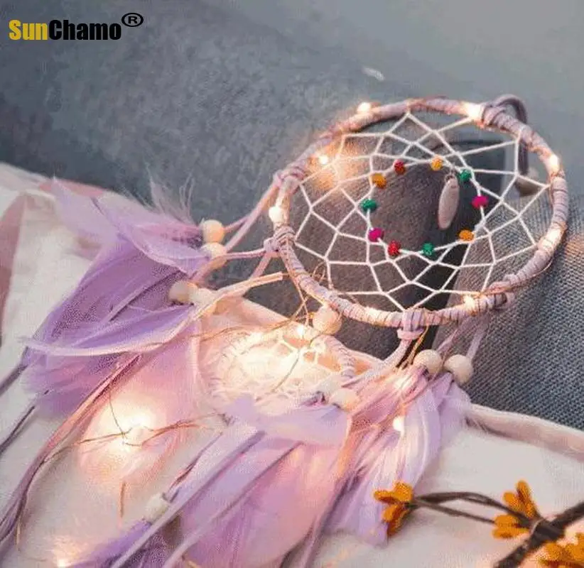 Unicorn Girl Heart Dream-net Material Pack DIY Energy Catching Net Hand-laid Ins Wind-bell Hanging Room New Ornaments | Дом и сад