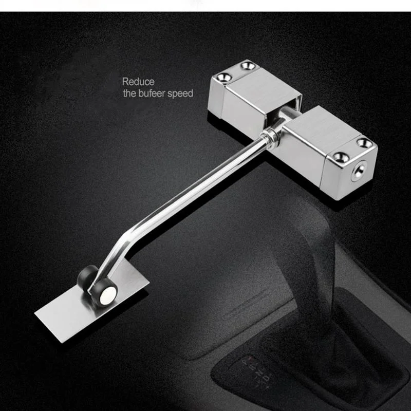 

Automatic Door Closer Security System Door Closer Aluminum Alloy Automatic Door Spring Silver Tone Intensity Slides