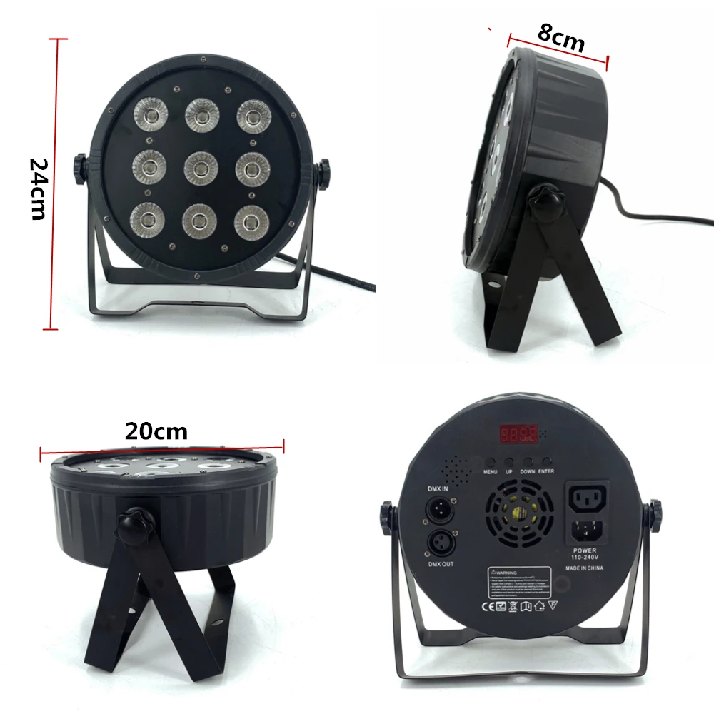 9x12 Вт Светодиодный светильник SlimPar Quad RGBWA UV 6in1 dj par Светильник светодиодный DJ Wash