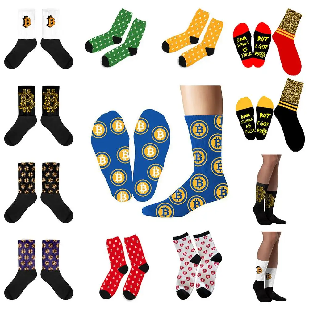 

New Design Dollar Sign Print Casual Socks Men Women Mid Calf Socks Cotton Basketball Sock Funny Breathable Cool Footwear