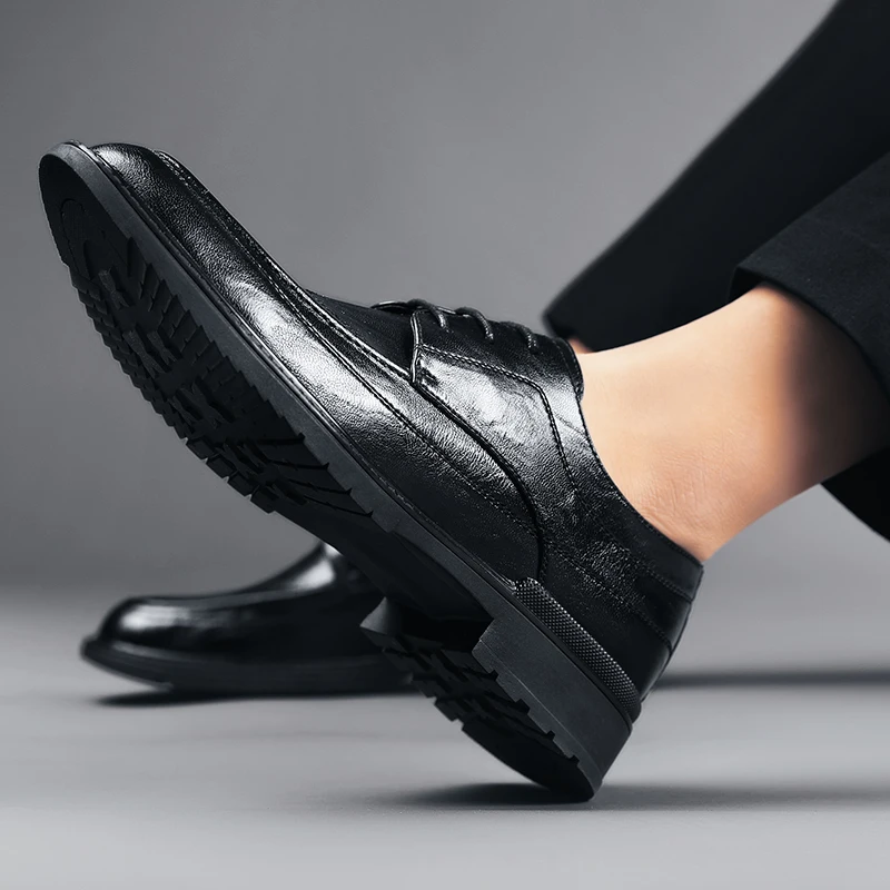 Wedding Party Dress Shoes Men Leather Casual Business Formal High Quality Male Flats 2020 New | Обувь