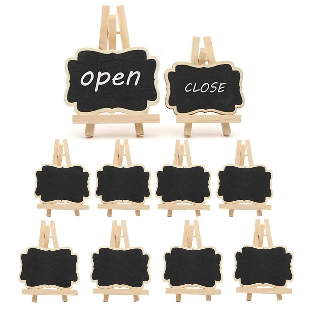 

10 шт., деревянные декоративные мини-подставки для доски