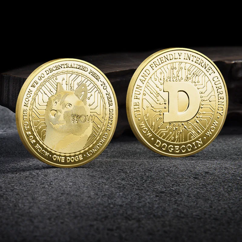 

Dogecoin The Fun and Friendly Internet Currency Collectible Physical Cryptocurrency Coin Gold Plated Commemorative Coin
