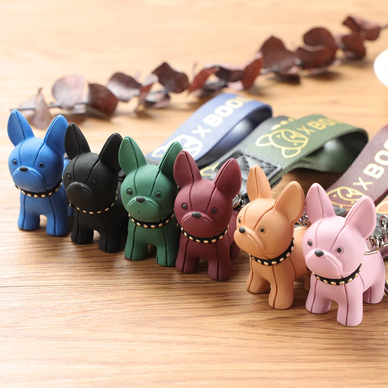 3D Puppy Брелок Панк Bully собака брелок милый силиконовый браслет девушка из смолы