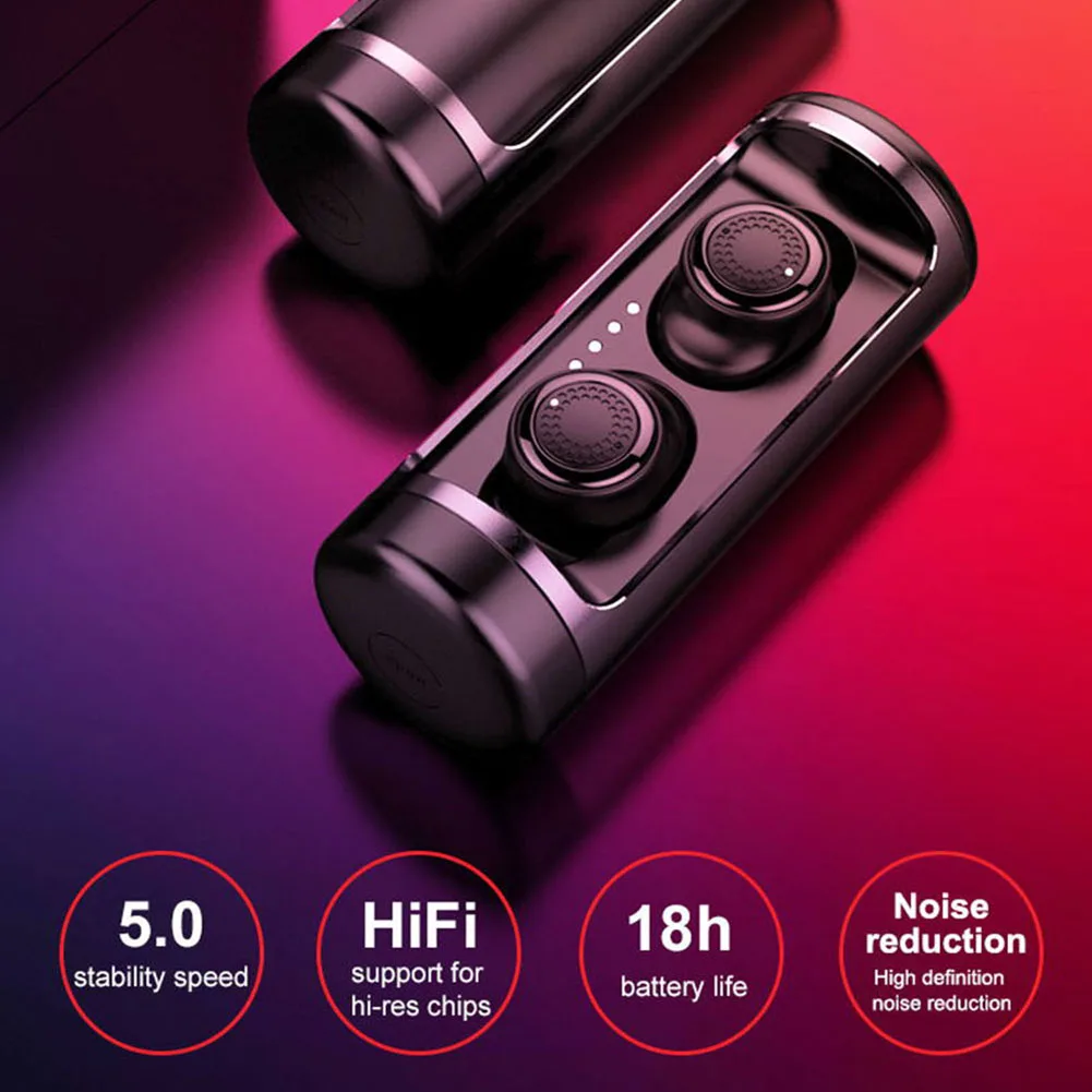 OVEVO спортивные водонепроницаемые TWS Bluetooth 5,0 наушники-вкладыши шумоподавление музыкальный наушник с зарядным устройством удобно носить
