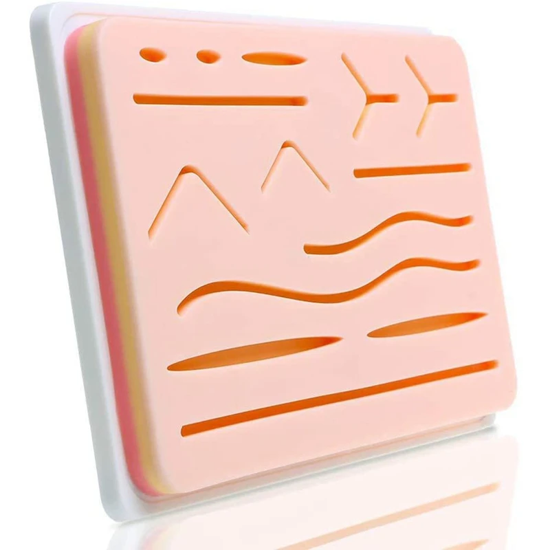 

Suture Practice Kit, Multi-Wound Suture Module, Reusable Silicon Suture Pad Suture Kit for Training and Practice