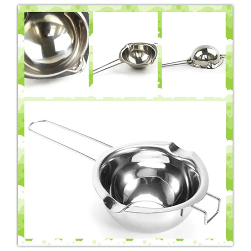 400 мл сковорода серебро Нержавеющая сталь шоколадный плавильный горшок масло