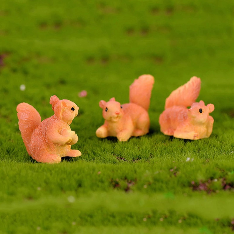 

Squirrel Miniature Figurine Fairy Garden Dollhouse Decor Micro Landscape
