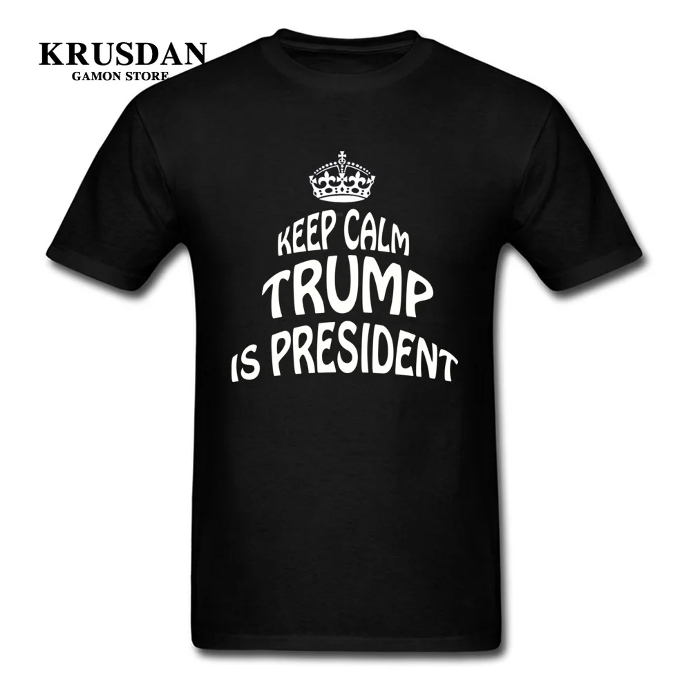 Keep Calm Trump is футболка с президентом Funny Man Футболка черные топы Высококачественная