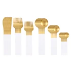 Набор столовых приборов из матового белого золота, столовые приборы из нержавеющей стали, десертная вилка, чайная ложка, нож, столовое серебро, кухонная посуда, столовые приборы, 36 шт.