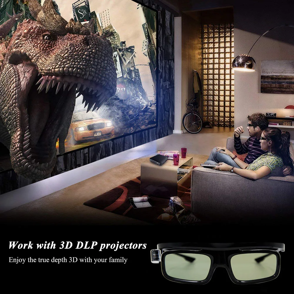 3d-очки GL1800 с активным затвором перезаряжаемые DLP-Link для Optama Acer BenQ ViewSonic Sharp Dell все