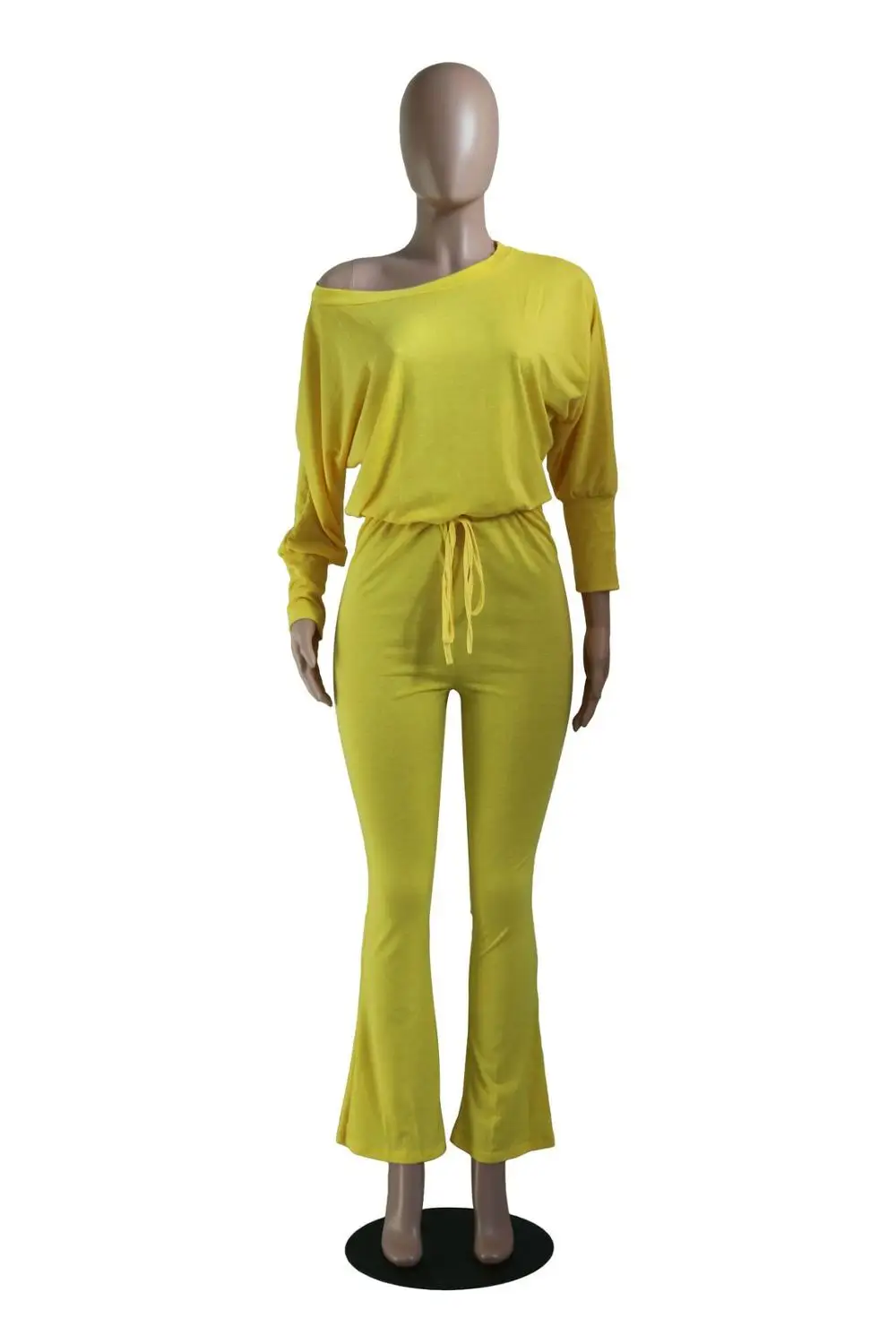 

Women Long Sleeve One Shoulder Jumpsuit Sexy Club Night Romper Flare Overalls Outfits Winter Autumn