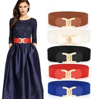 2021 new fashion korean style buckle elastic wide belt wide cummerbund strap belt waist female women accessories