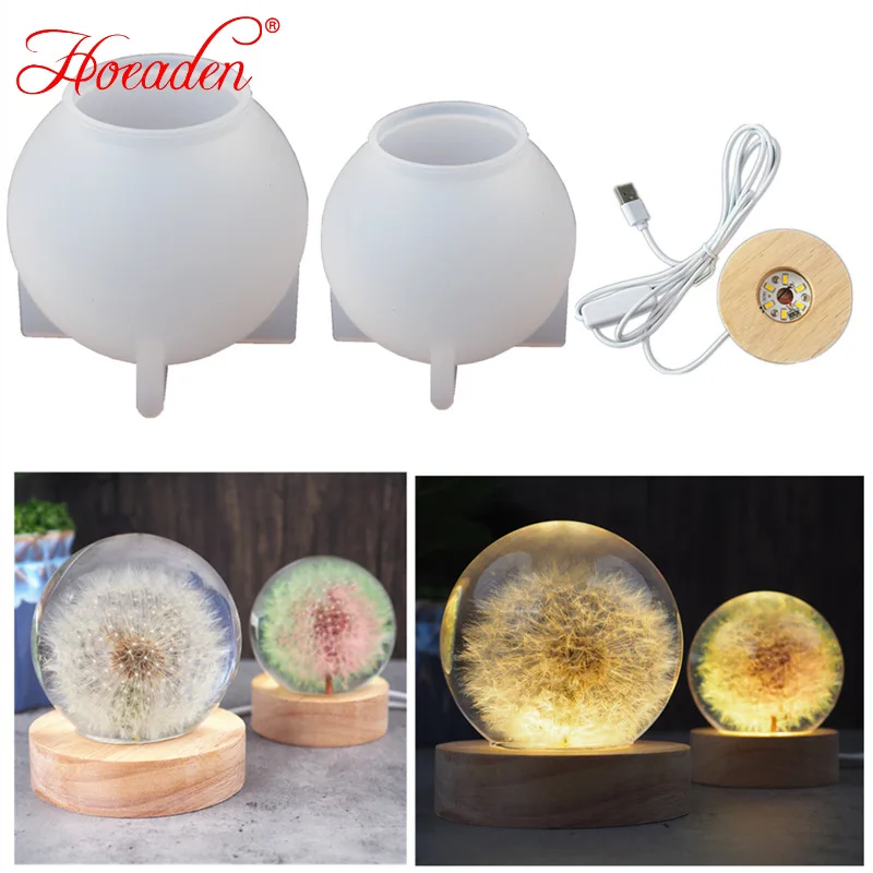 

DIY Round Ball Night Light Silicone Mold Led Light Lamp Holder Silicone Mold Silicone MoldAA