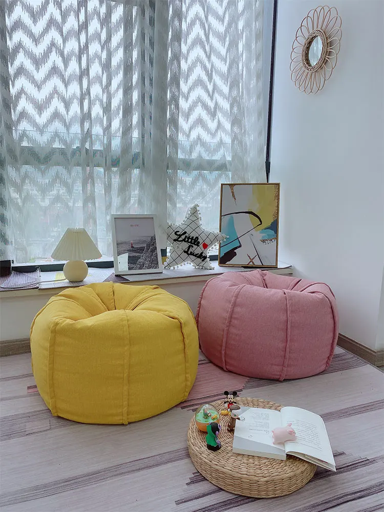 

TT Bean Bag Tatami Pumpkin Shape Cute Girl Heart Small Sofa Single Bedroom Recliner