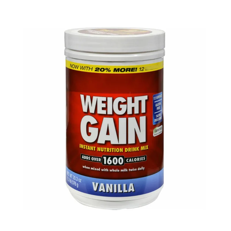 

Weight Gain Vanilla 20.3 oz Instant nutrition drink mix adds over 1600 calories