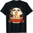 2021 Летняя мужская футболка Kawaii в виде милого героя аниме панда отаку японской Лапша Рамен Графические футболки, высокое качество, мужская одежда S-3XL