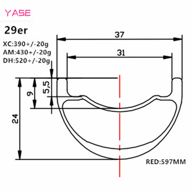 29er mtb дисковые Углеродные колеса 37x24 мм бескамерный велосипед FASTace DA206 100x15 142x12 650b