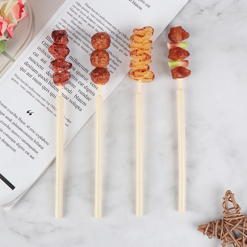 new Creative Ball Point Pen 0.7mm Meat Skewers Signature Primary School Supplies Cute Stationery 1 Pcs |