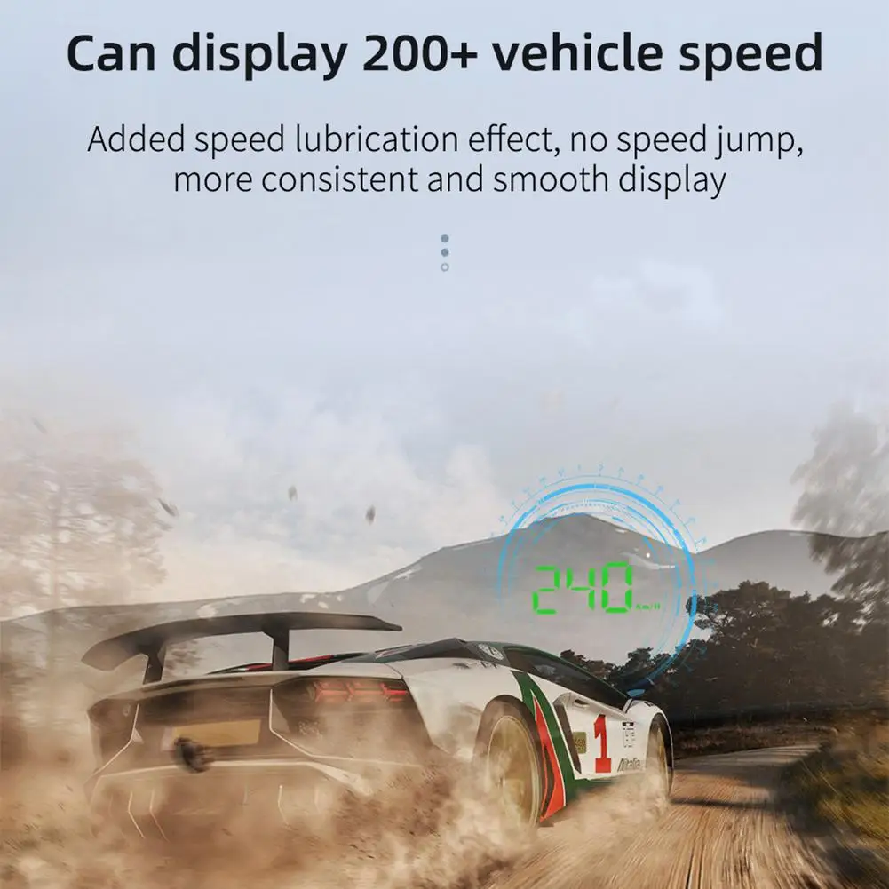 Автомобильный дисплей HUD на лобовое стекло OBD2 GPS Спидометр цифроПредупреждение