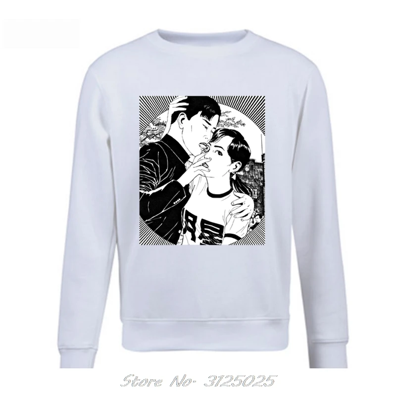 

Suehiro Maruo Eyeball Lick Horror Anime Manga Junji Ito Uzumaki Japanese hoodies Men's Autumn Winter Pullover Sweatshirt