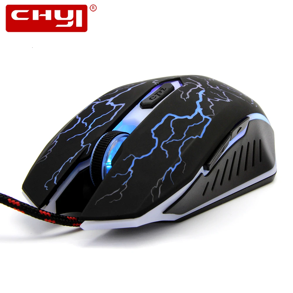 CHYI Проводная игровая мышь шесть цветов светодиодный светильник-вспышка эргономичная оптическая компьютерная игровая мышь 1600 dpi Bloody Mause для ПК, ноутбука, геймера