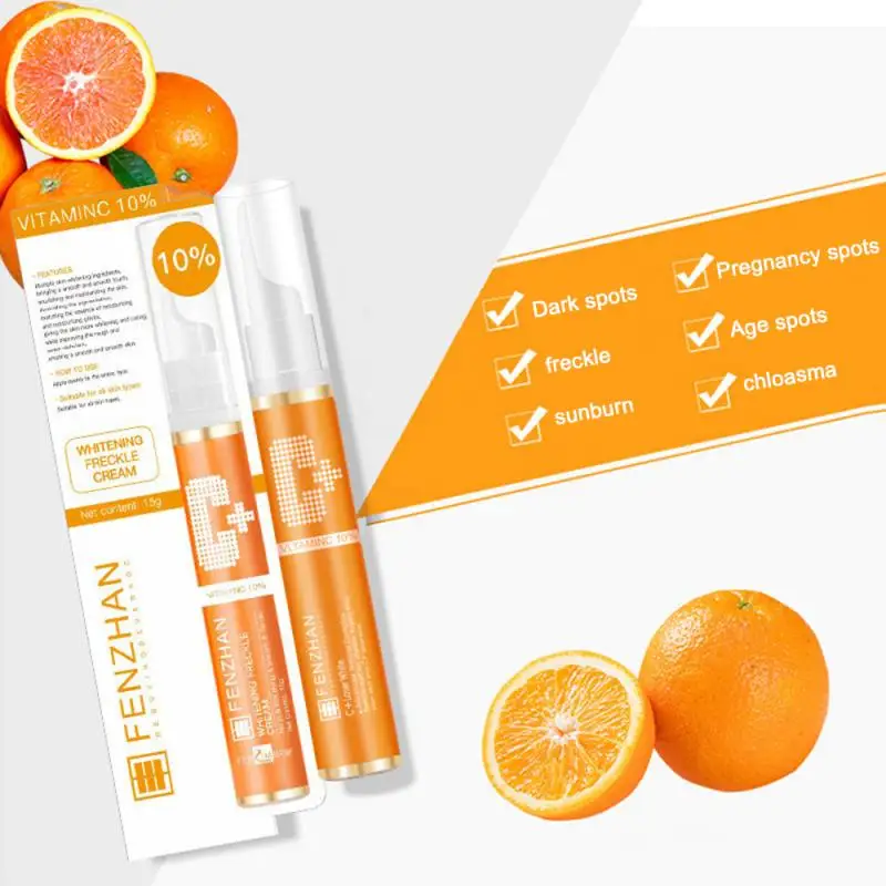 

Instant Blemish Removal Gel Vitamin C Whitening Anti Freckle Cream Pen Effectively Remove Freckle Pigmented Melanin Spots TSLM1