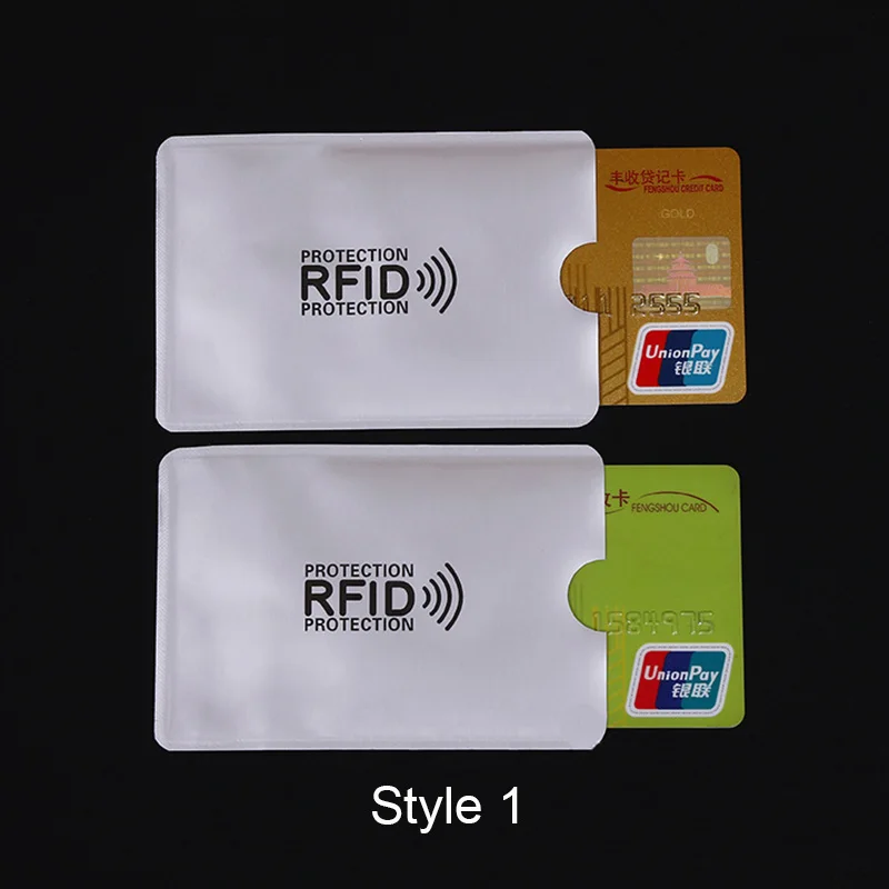 Style A 5 шт. Анти Rfid Блокировка ридер замок держатель для карт ID банк чехол для Карт Rfid защита металлический кредитный держатель для карт алюминиевый porte carte - Цвет: Style A