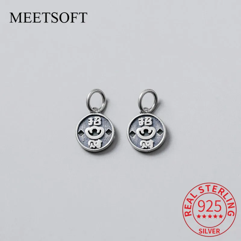 

MEETSOFT тибетское серебряное винтажное китайское традиционное письмо Очаровательная фурнитура для рукоделия